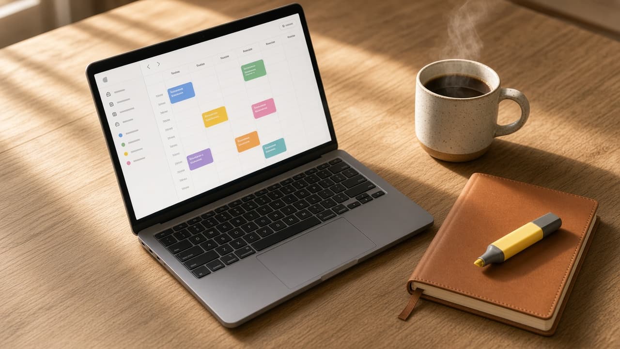 Calendario appuntamenti su laptop